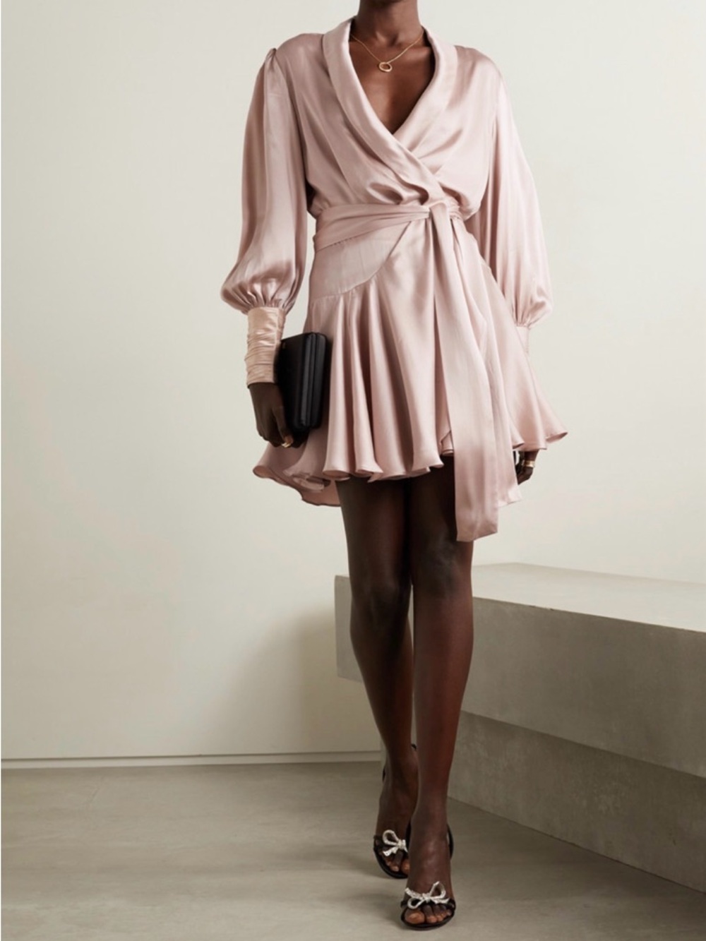 Zimmermann silk wrap mini dress